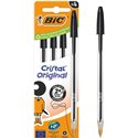 Bic Blister Cristal  4 pz. Nero (Fine Stock)