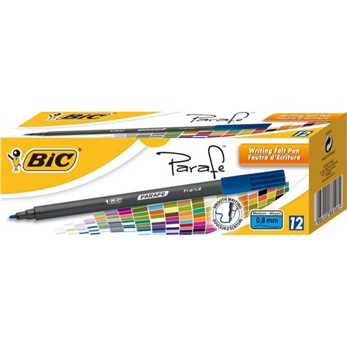 Pennarelli Bic Parafe 881 Blu 12 pz. (Fine Stock)