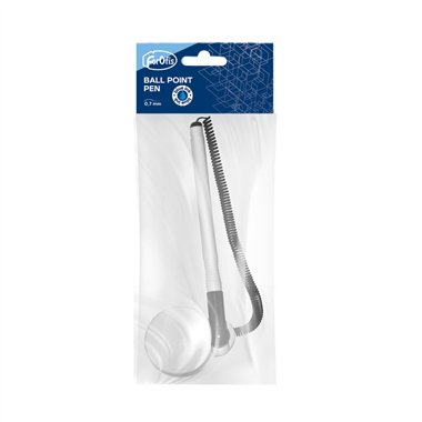 Penna a sfera con laccio e basetta adesiva