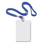 Porta Pass Forofis Verticali con laccetto blu 9x5.8 50 pz. 91637