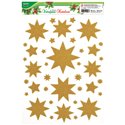 Lebex Xmas 25 Vetrofanie Natale Stelle Oro/Argento 80829