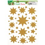 Lebex Xmas 25 Vetrofanie Natale Stelle Oro/Argento 80829