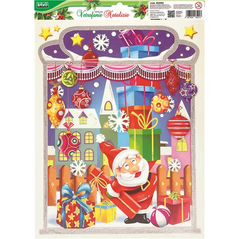 Lebex Xmas 25 Vetrofanie Natale Colorate 82092