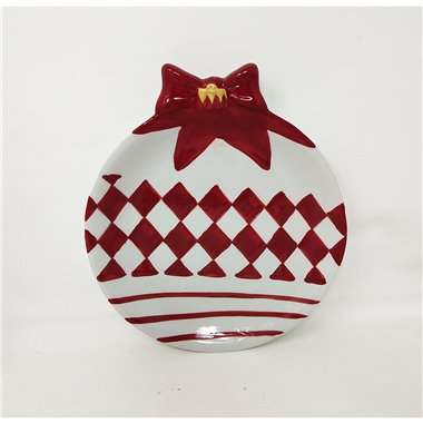 SIL Ciotola Sfera Natalizia Rossa 28x25