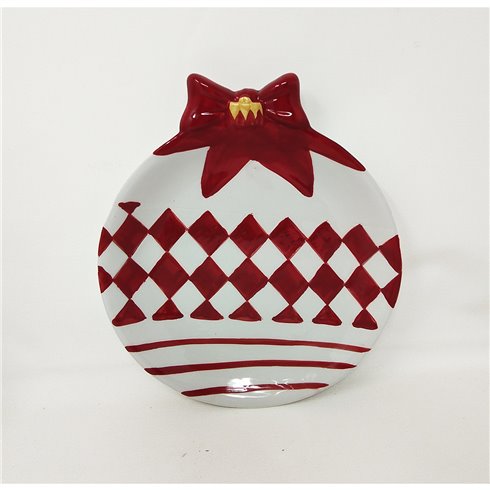 SIL Ciotola Sfera Natalizia Rossa 28x25