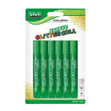 Colla Glitter Lebez 10,5 ml. 6 pz. Verde5131-V