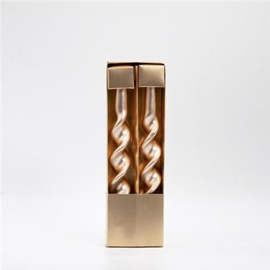 SIL Set 2 Candele Aspirale 25 cm. Champagne