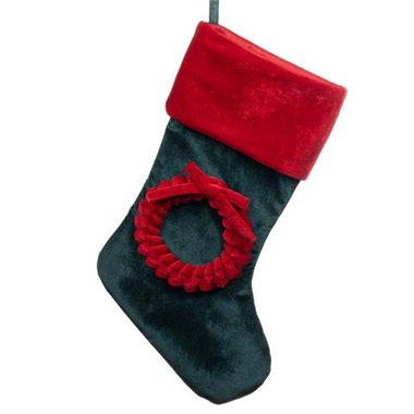 SIL Calza Velluto Verde c/Corona 50 cm.