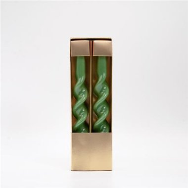 SIL Set 2 Candele Aspirale 25 cm. Verde