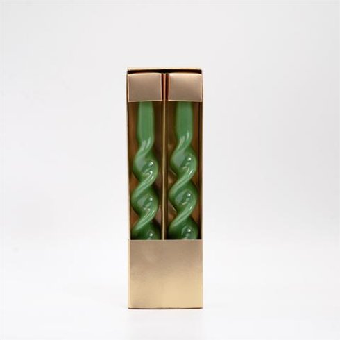 SIL Set 2 Candele Aspirale 25 cm. Verde