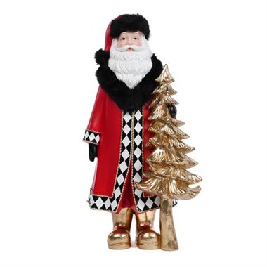 SIL Babbo Natale Scacchi 19x14x36 cm.