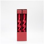 SIL Set 2 Candele Aspirale 25 cm. Rosso
