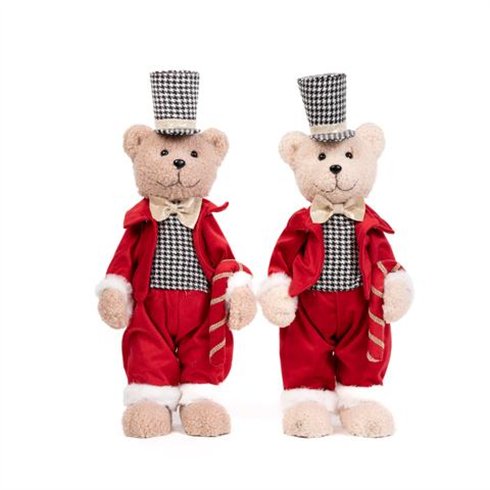 SIL Teddy Rosso Scacchi 45 cm. Assortiti