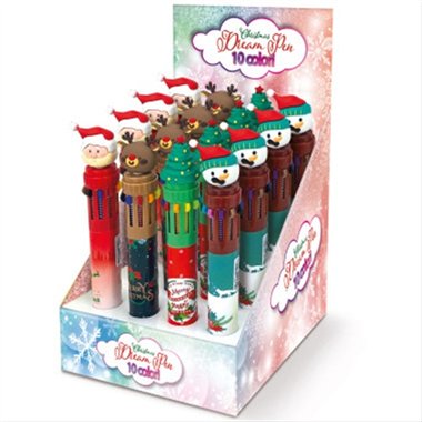 Lebez Xmas  Penna 10 Colori Expo 24 pz 81736
