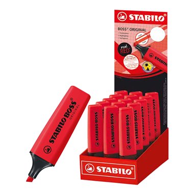 Evidenziatori Stabilo Boss Rosso Rosso Expo 15 pz.