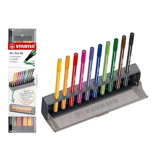 Pennarelli Stabilo 68  a 10 in Click Set 6810-7