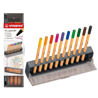 Pennarelli Stabilo Point 88  a 10 in Click Set 8810-5