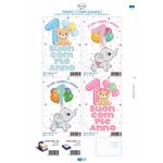 Biglietti Cecami 25 1° Compleanno  FA00134BC/12 pz.