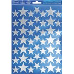 Cecami Natale 25 Adesivi Stelle piccole argento NA50049SA