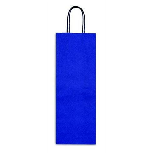 Shopper Sadoch Monocolore per bottiglia Blu 14x8x39 25 pz.
