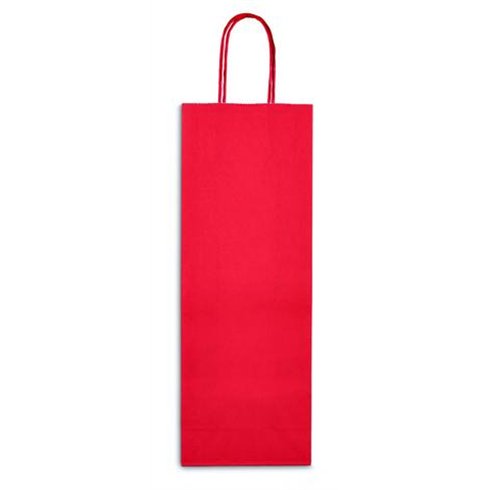 Shopper Sadoch Monocolore per bottiglia Rosso 14x8x39 25 pz.