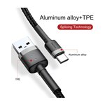TF Cavo Baseus Cafule USB/Type-C  1 mt. 3A Grigio/Nero