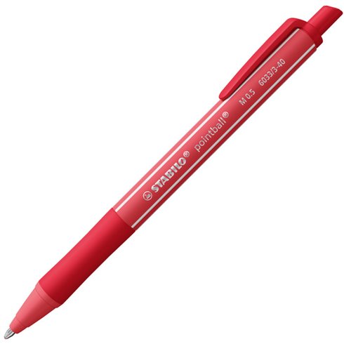 Penne Stabilo PointBall 0.5  Colorful Rosso 10 pz.