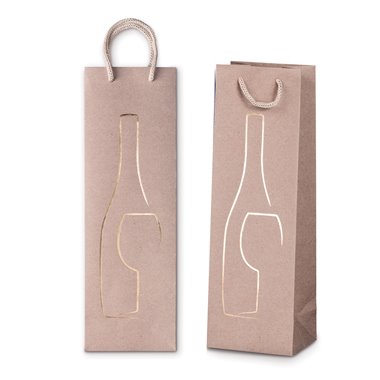 Sadoch 26 Shopper bottiglia rex c/stampa a caldo avana 12x9x37 10 pz.