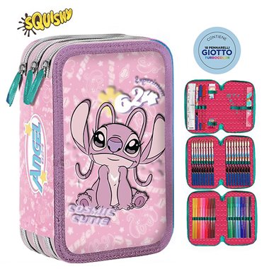 SC 26 Astuccio 3 Zip 3D Stitch Rosa