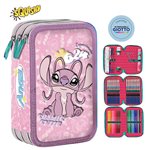 SC 26 Astuccio 3 Zip 3D Stitch Rosa