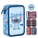 SC 26 Astuccio 3 Zip 3D Stitch Azzurro