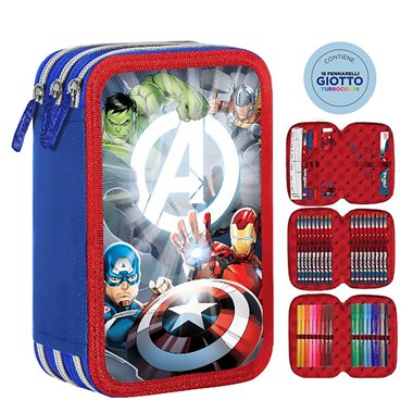 SC 26 Astuccio 3 Zip Avengers 18+18 Giotto