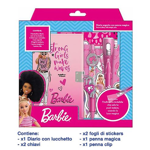 Diario segreto con penna magica Barbie