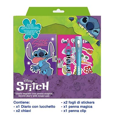 Diario segreto con penna magica Stitch