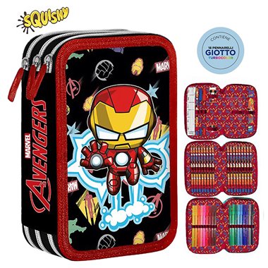 SC 26 Astuccio 3 Zip Squishy Avengers