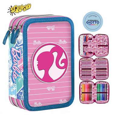 SC 26 Astuccio 3 Zip Squishy Barbie
