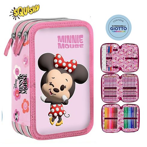 SC 26 Astuccio 3 Zip Squishy Minnie