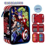 SC 26 Astuccio 3 Zip Olografico Avengers
