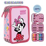 SC 26 Astuccio 3 Zip Olografico Minnie