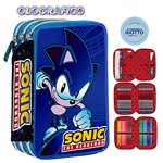 SC 26 Astuccio 3 Zip Olografico Sonic