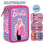 SC 26 Astuccio 3 Zip Olografico Barbie