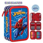 SC 26 Astuccio 3 Zip Olografico Spiderman