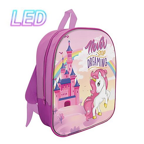 SC 26 Zaino Asilo con Led 30CM Unicorno