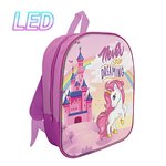SC 26 Zaino Asilo con Led 30CM Unicorno