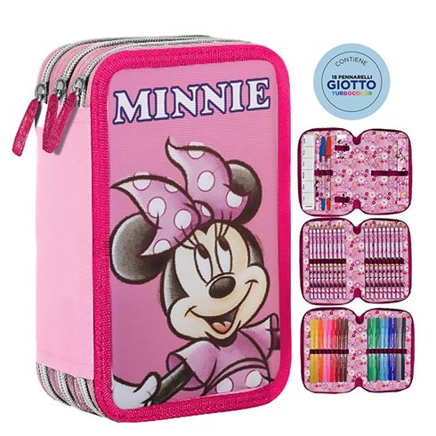 SC 26 Astuccio 3 Zip Minnie 18+18 Giotto