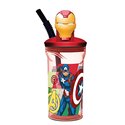 Stor 26 Bicchiere 3D con Cannuccia 360ML Ironman Avengers