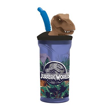 Stor 26 Bicchiere 3D con Cannuccia 360ML Jurassic World