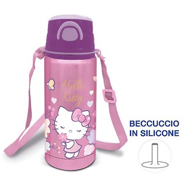 Stor 26 Borraccia Alluminio con Beccuccio e Tracolla 730ML Hello Kitty