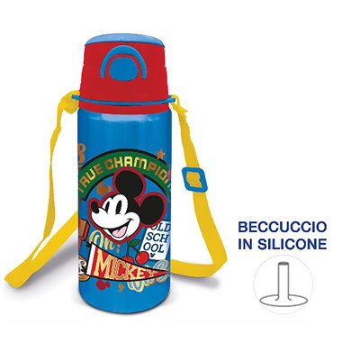 Stor 26 Borraccia Alluminio con Beccuccio e Tracolla 730ML Mickey