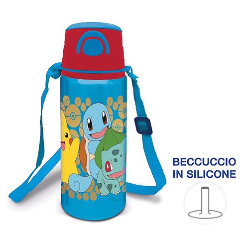 Stor 26 Borraccia Alluminio con Beccuccio e Tracolla 730ML Pokemon